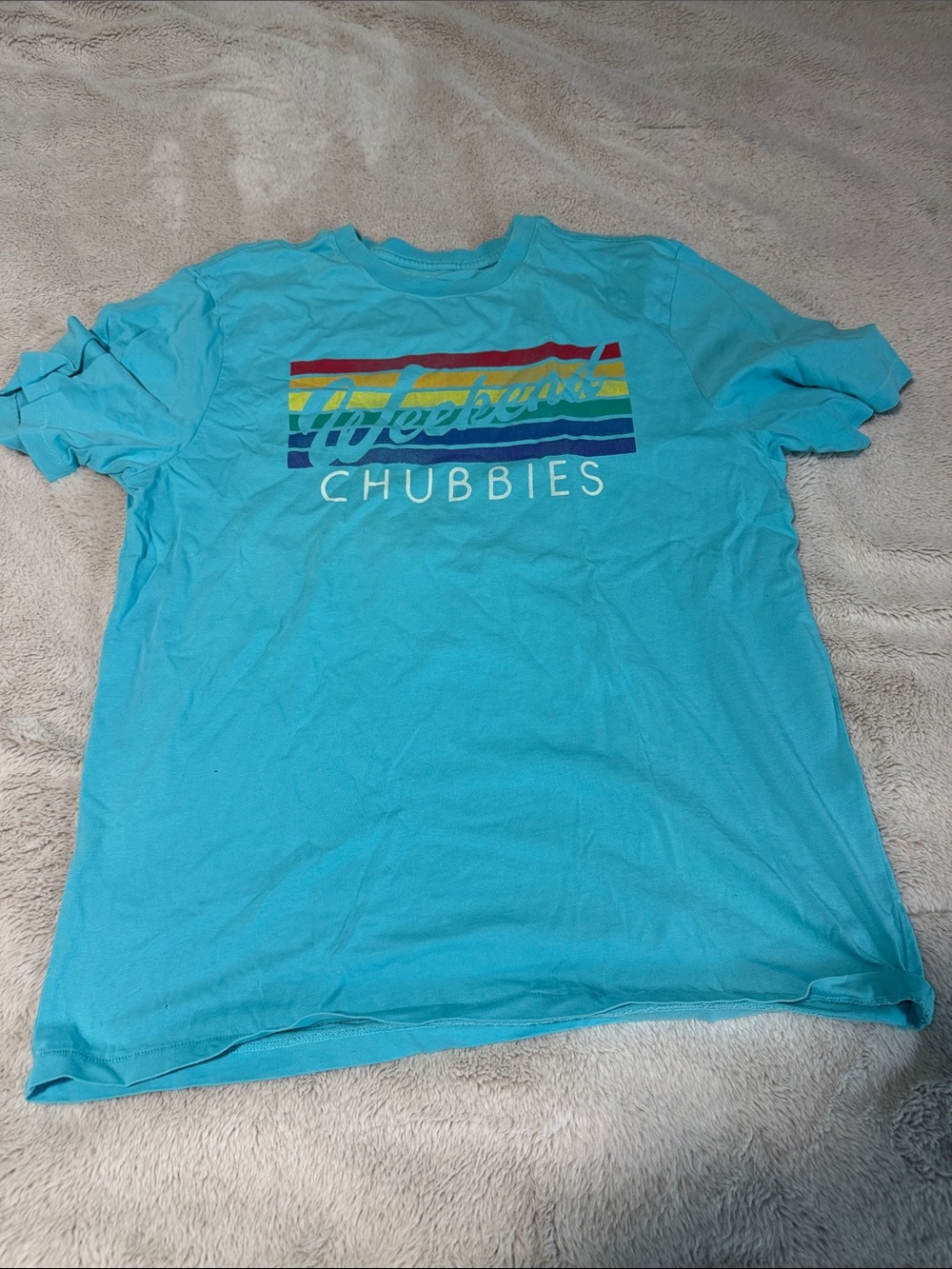 Chubbies Men's Turquoise 'Weekends' Graphic Tee